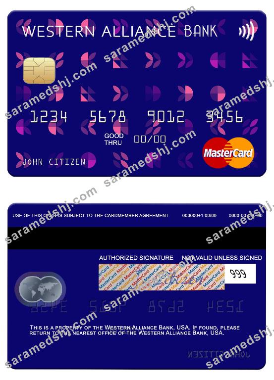 USA Western Alliance Bank mastercard